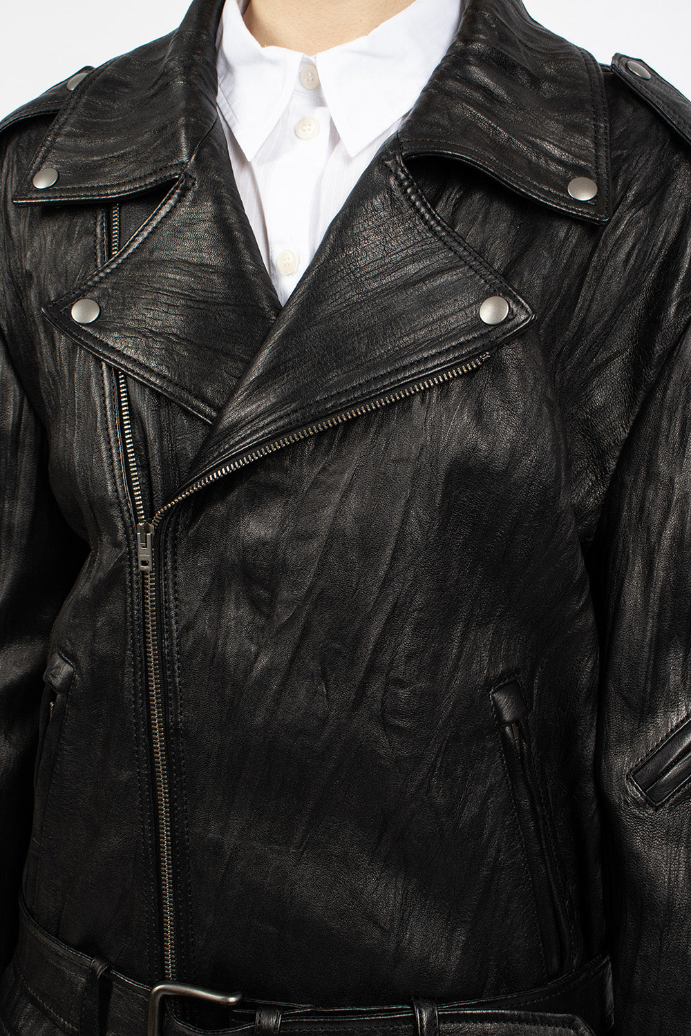 Leather Biker Jacket Black