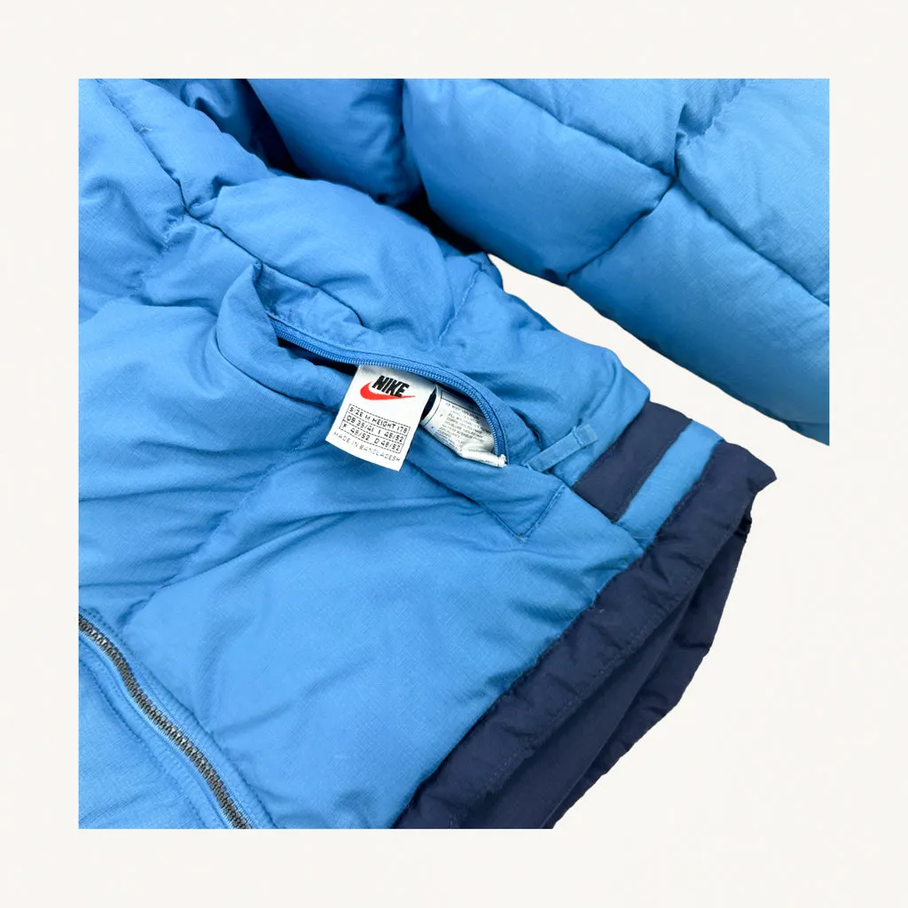 Light Blue 90s NIKE Reversible Puffer Jacket Coat (L)