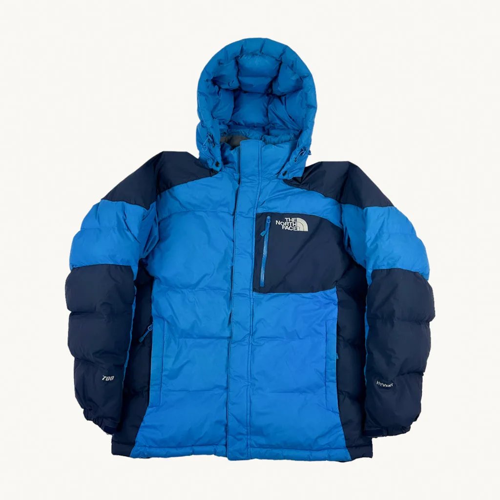 Light Blue y2ks The North Face 700 Series Hyvent Puffer Jacket Coat (M)