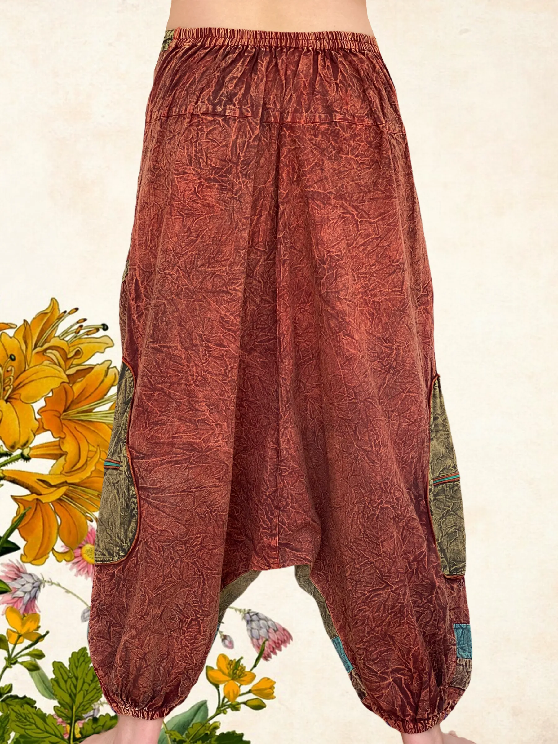 LOW CROTCH EARTHY HAREM TROUSERS UK  M / L / XL  (189)