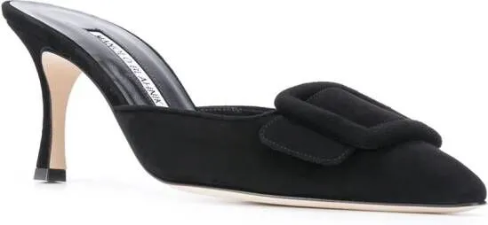 Manolo Blahnik Maysale 80mm suede mules Black