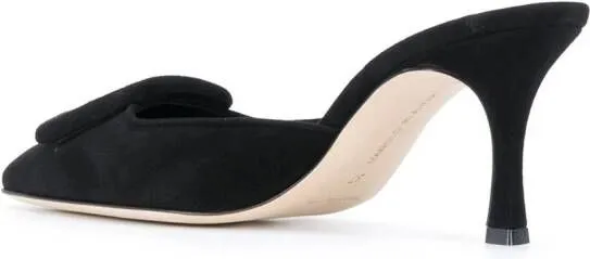 Manolo Blahnik Maysale 80mm suede mules Black