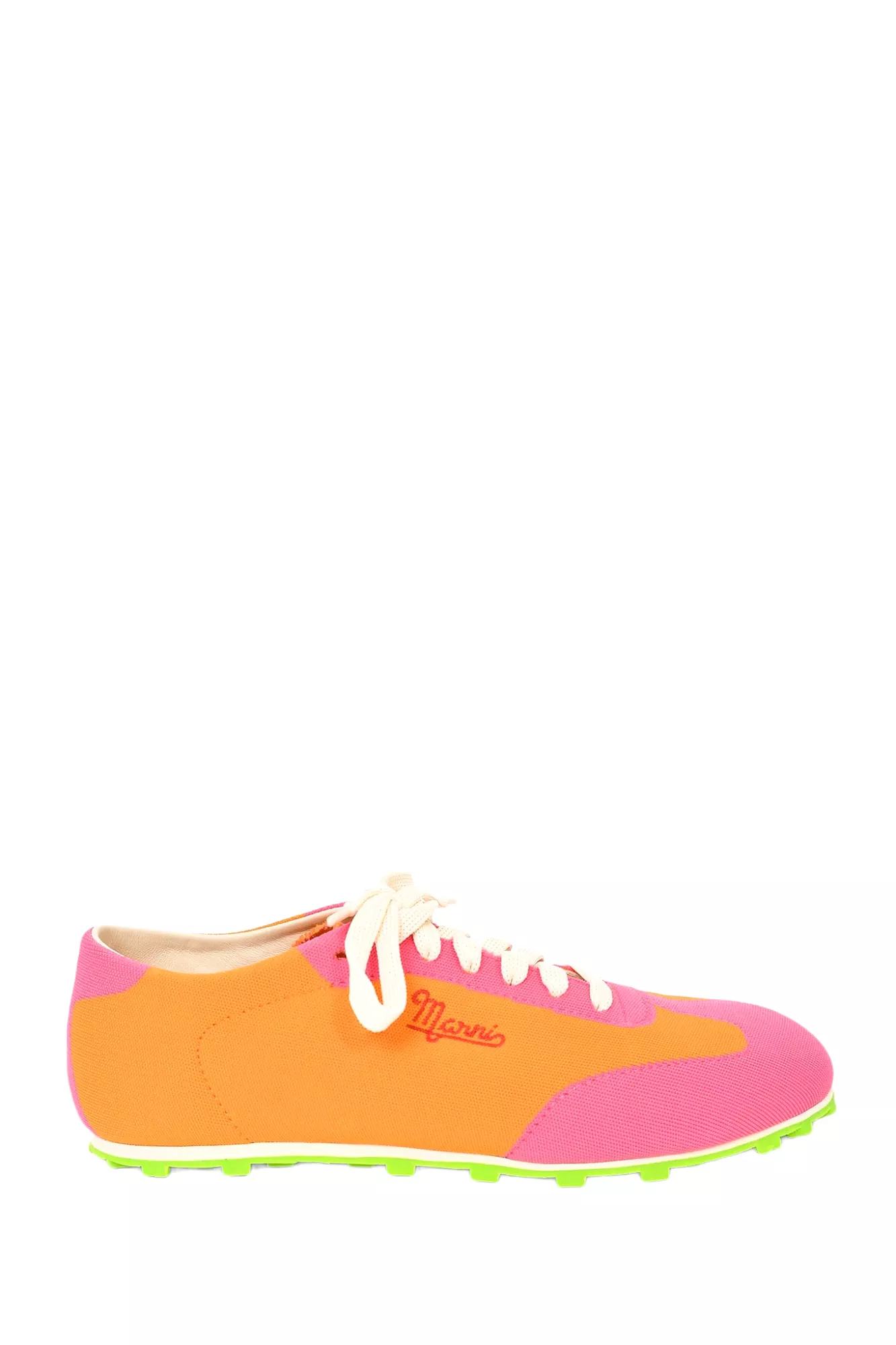 Marni Pink/Orange Canvas Low Top Sneaker Size 41