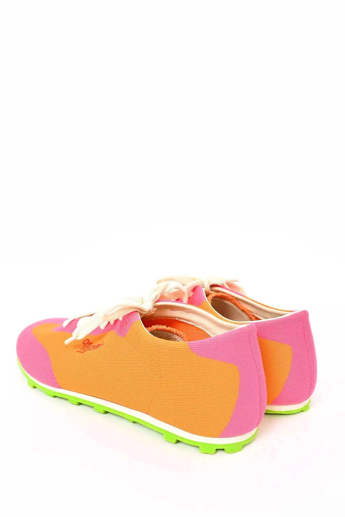 Marni Pink/Orange Canvas Low Top Sneaker Size 41