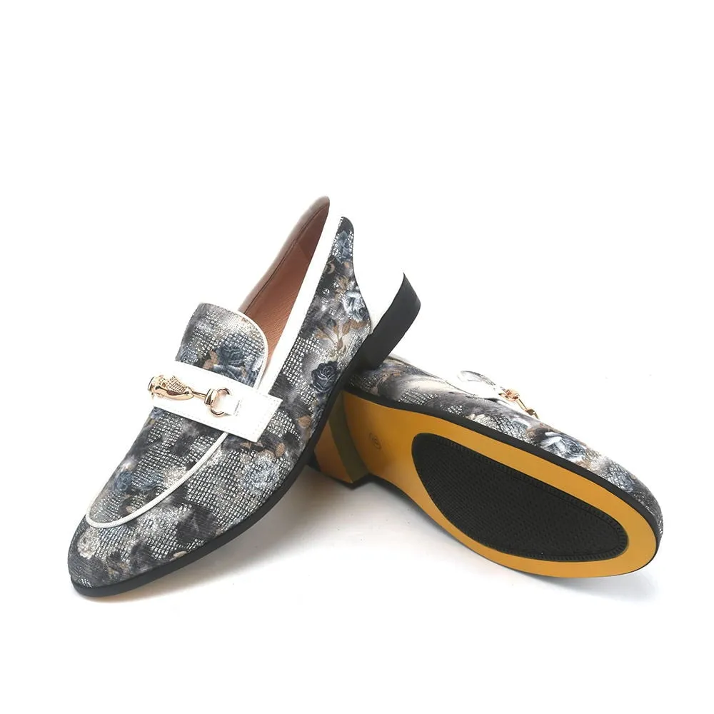 Men's Luxury Summer Floral Pattern Breathable Office Casual Loafers