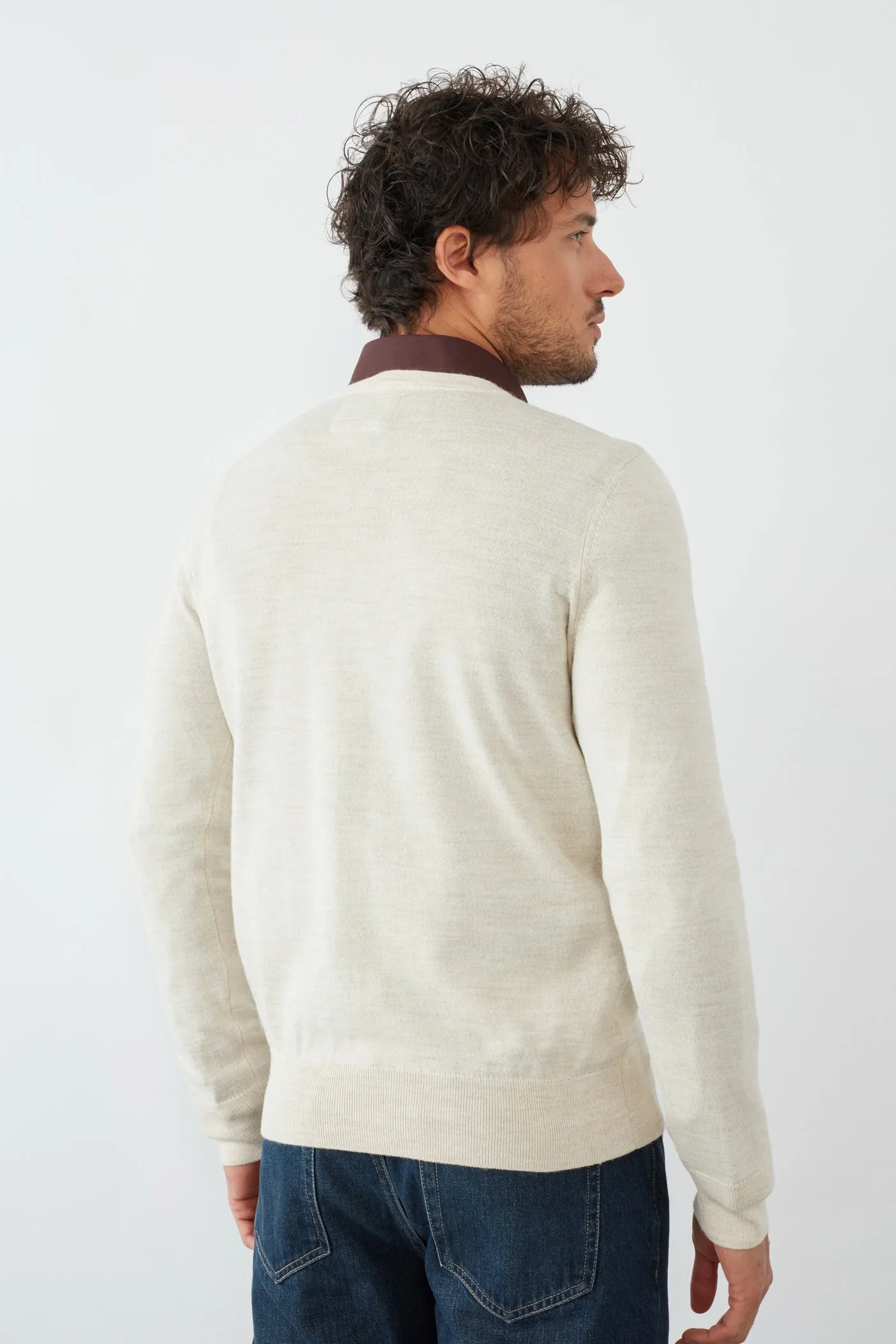 Merino's Blend Man Sweater Beige