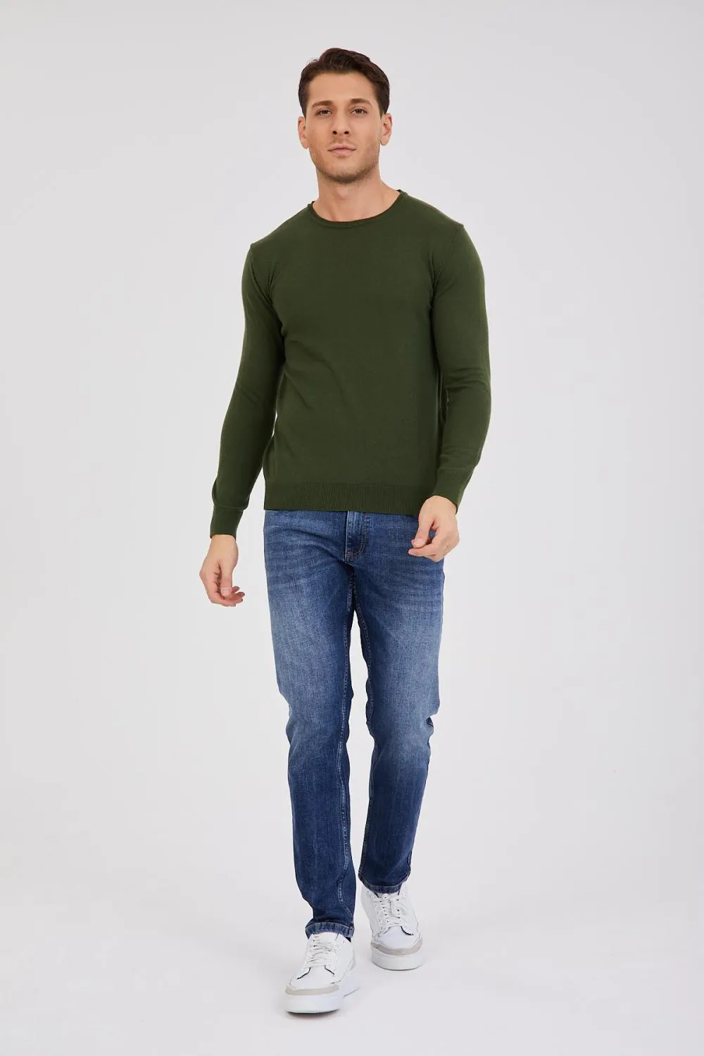 Microfiber Man Sweater Green