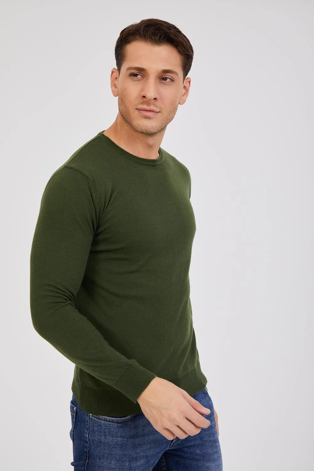 Microfiber Man Sweater Green