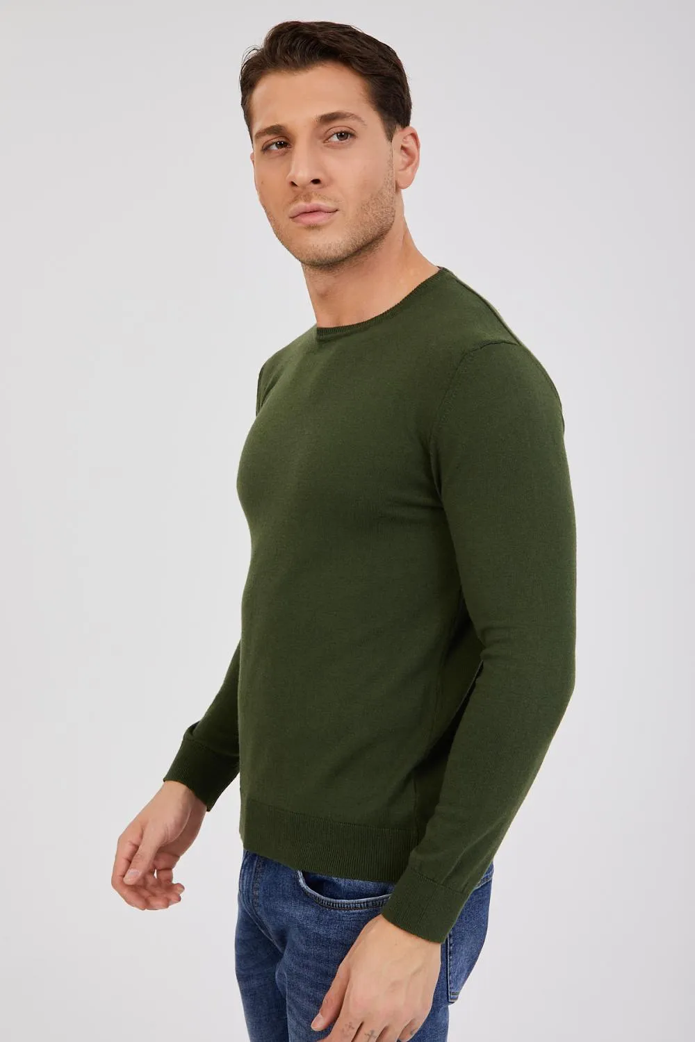 Microfiber Man Sweater Green