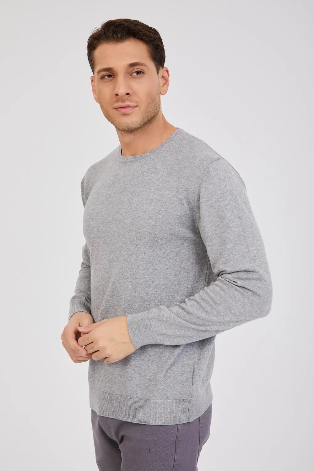 Microfiber Man Sweater Grey