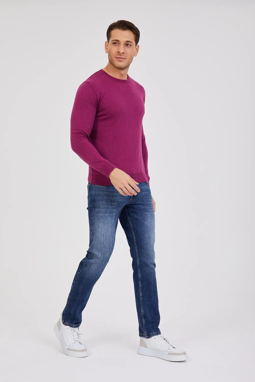 Microfiber Man Sweater Purple