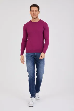 Microfiber Man Sweater Purple