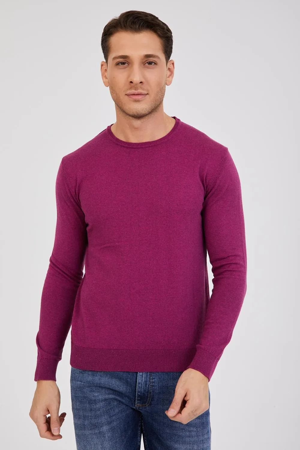 Microfiber Man Sweater Purple