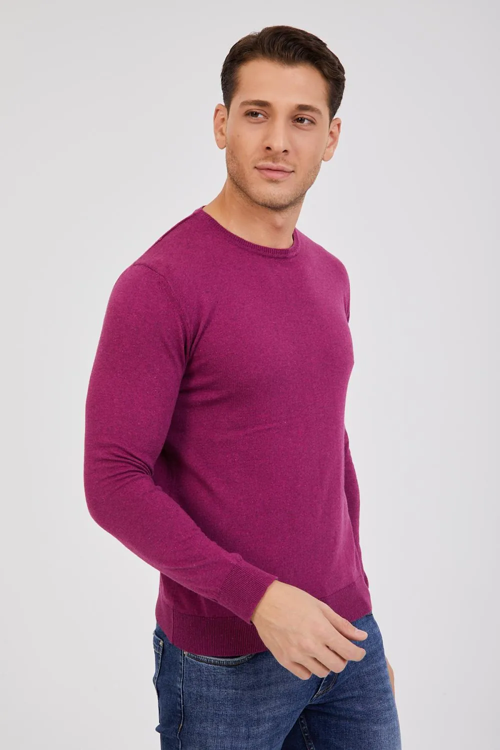 Microfiber Man Sweater Purple