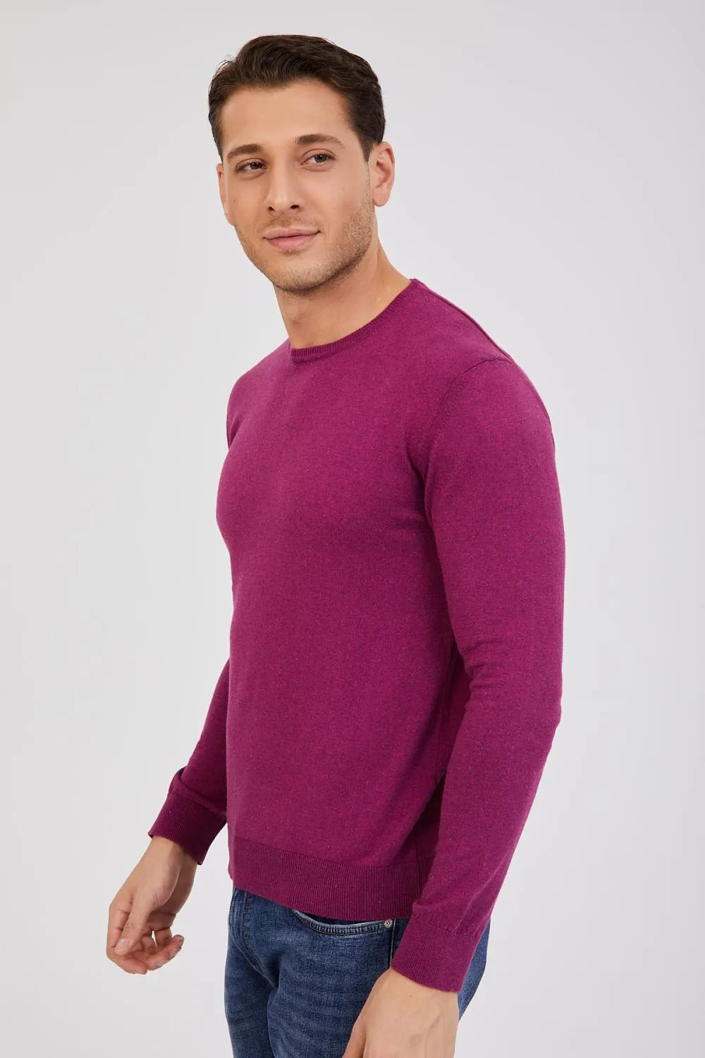 Microfiber Man Sweater Purple