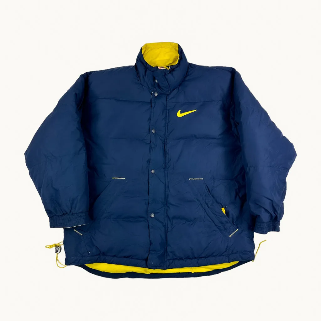 Navy Blue 90s NIKE Puffer Jacket Coat (XL)