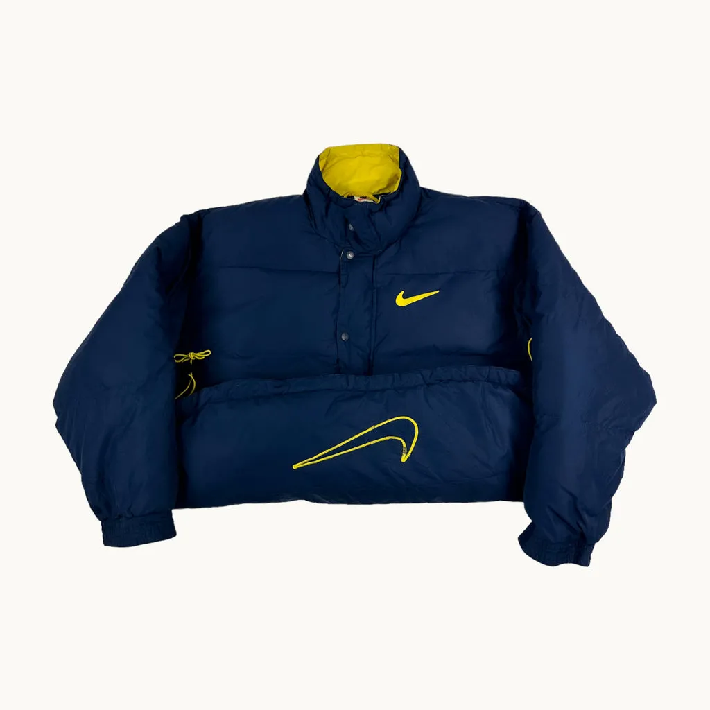 Navy Blue 90s NIKE Puffer Jacket Coat (XL)