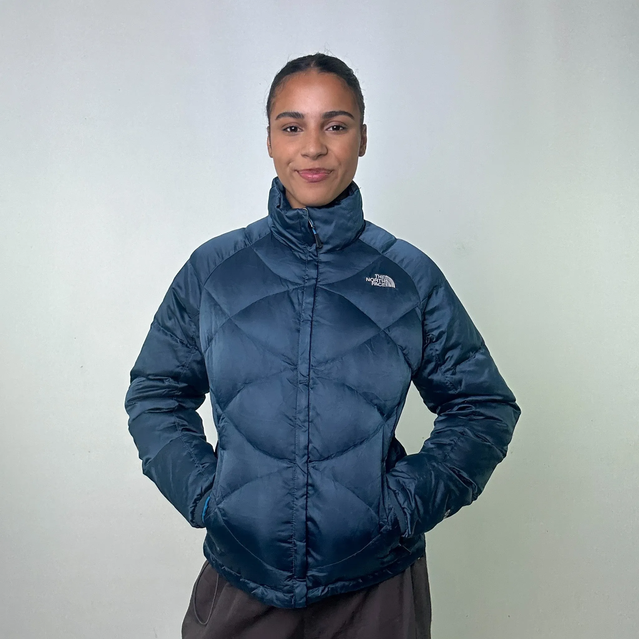 Navy Blue 90s The North Face 550 Series Puffer Jacket Coat (M)