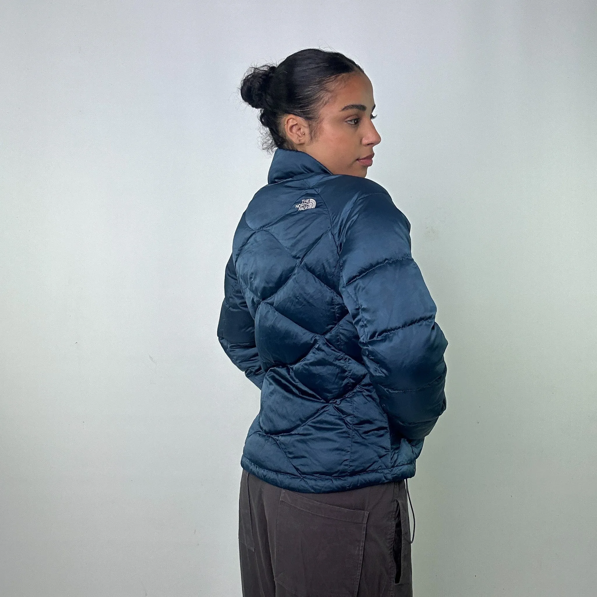 Navy Blue 90s The North Face 550 Series Puffer Jacket Coat (M)