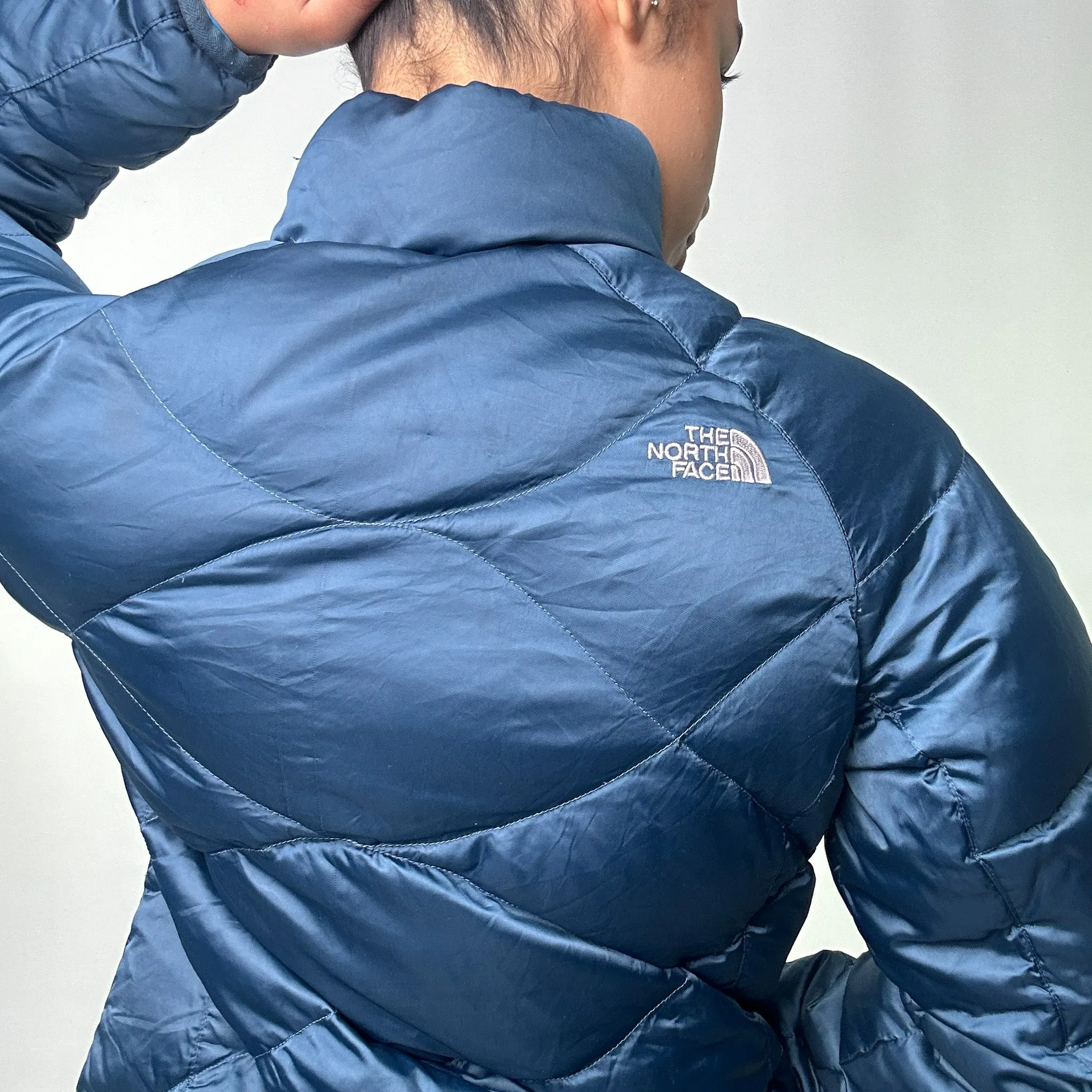 Navy Blue 90s The North Face 550 Series Puffer Jacket Coat (M)