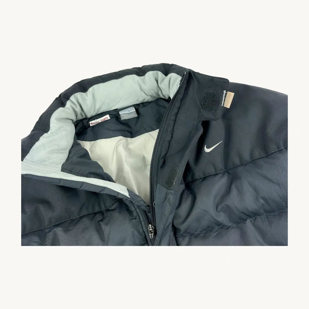 Navy Blue y2ks NIKE Puffer Jacket Coat (L)