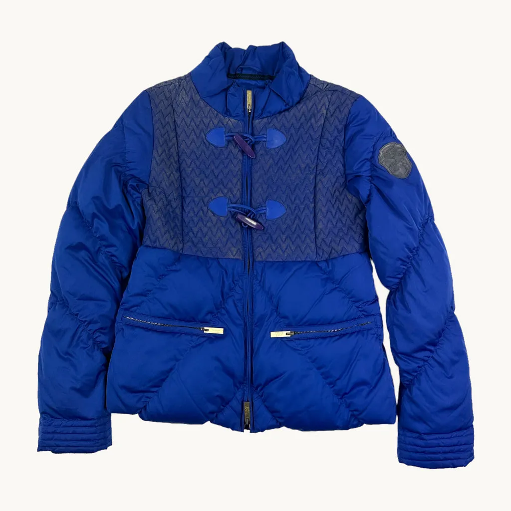 Navy Blue y2ks Versace Jeans Puffer Jacket Coat (S)