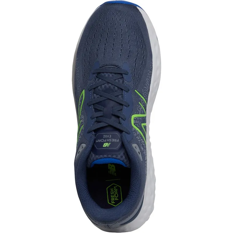 New Balance Mens Fresh Foam Evoz V2 Neutral Running Shoes Indigo/Indigo/Green