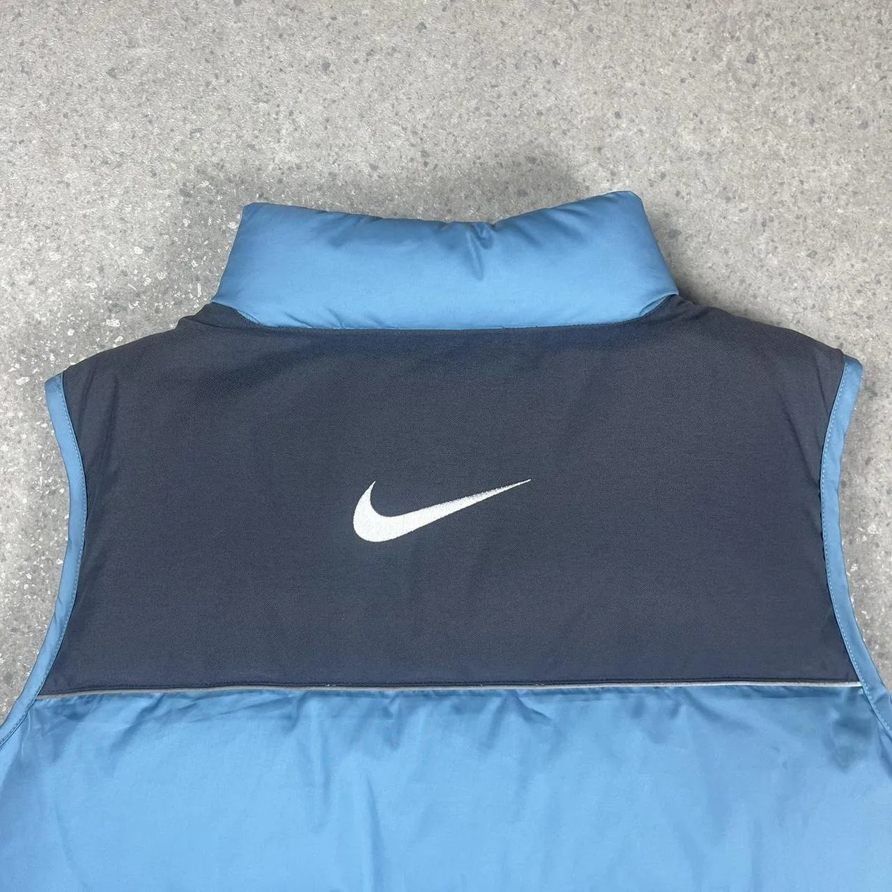 Nike blue puffer gilet