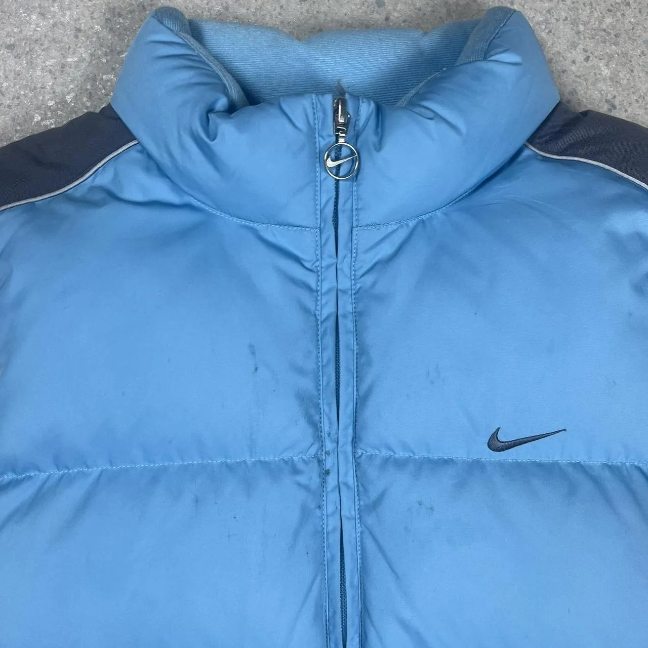 Nike blue puffer gilet