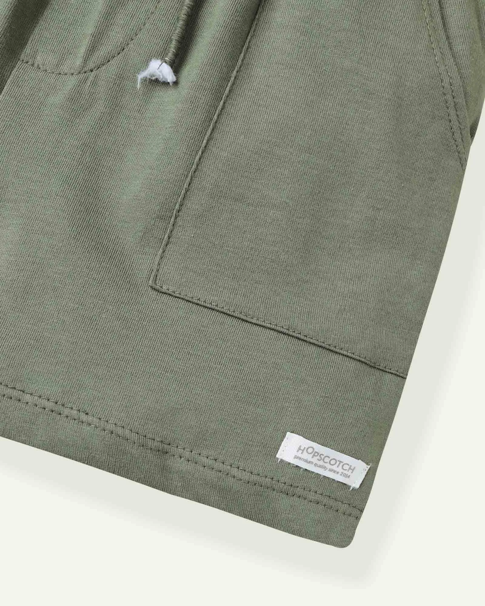 Olive Green Knit Shorts