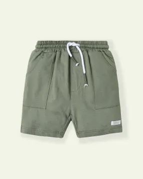 Olive Green Knit Shorts