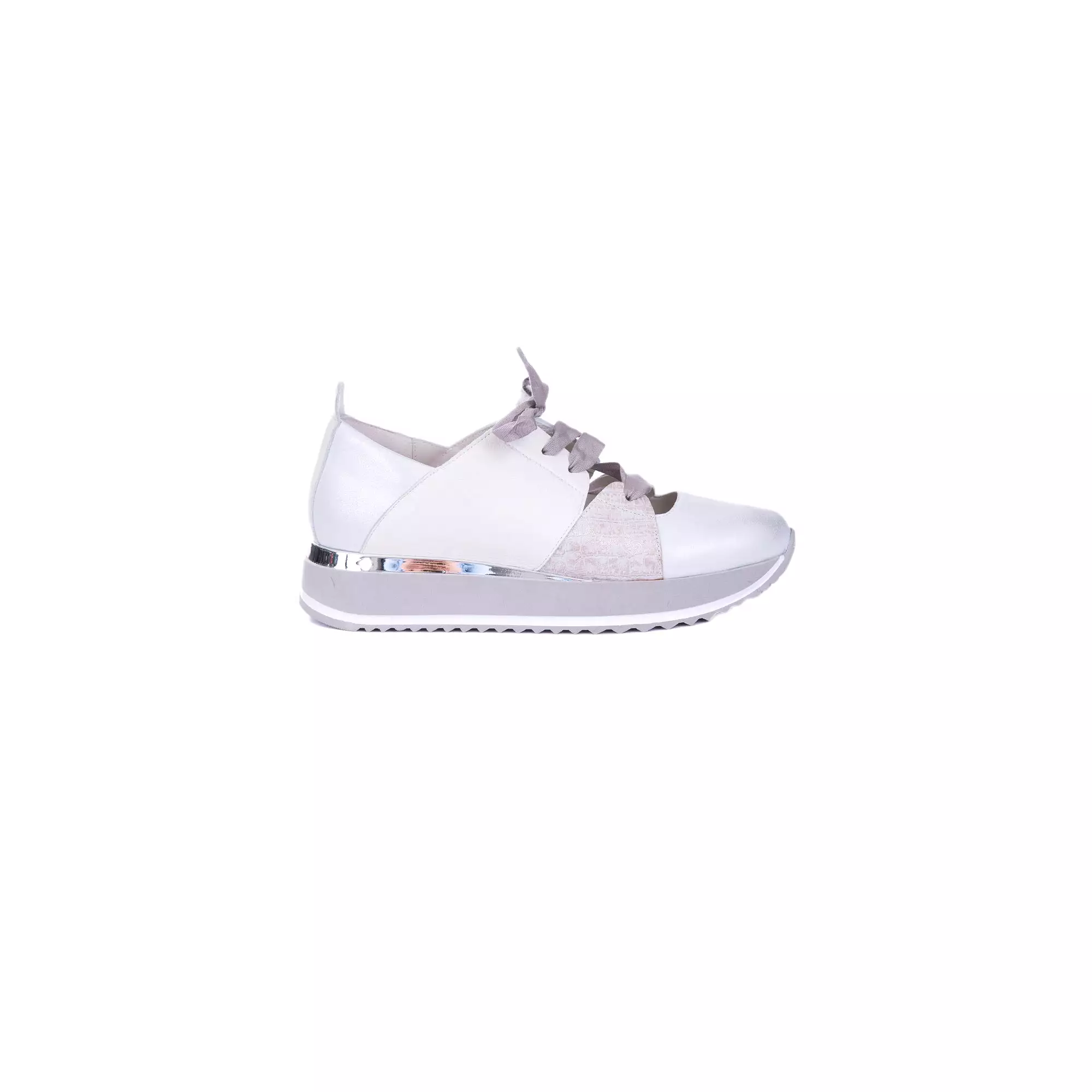 Open-Air Sneaker Metal Sport Cervo Chalk White