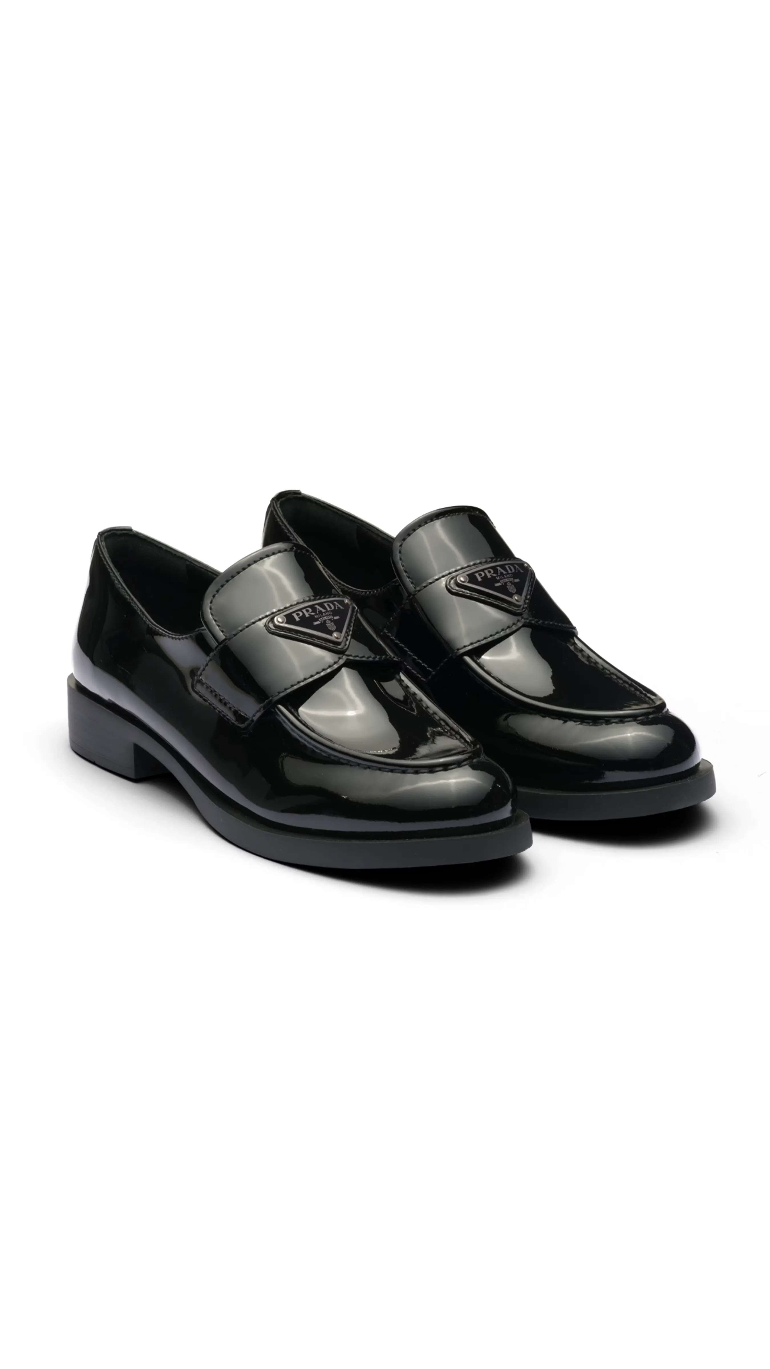 Patent Leather Loafers - Black