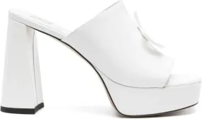 Patou x Bettina Vermillon Glossy Anitta 110mm mules White