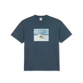 Polar Dead Flowers Tee - Grey/Blue