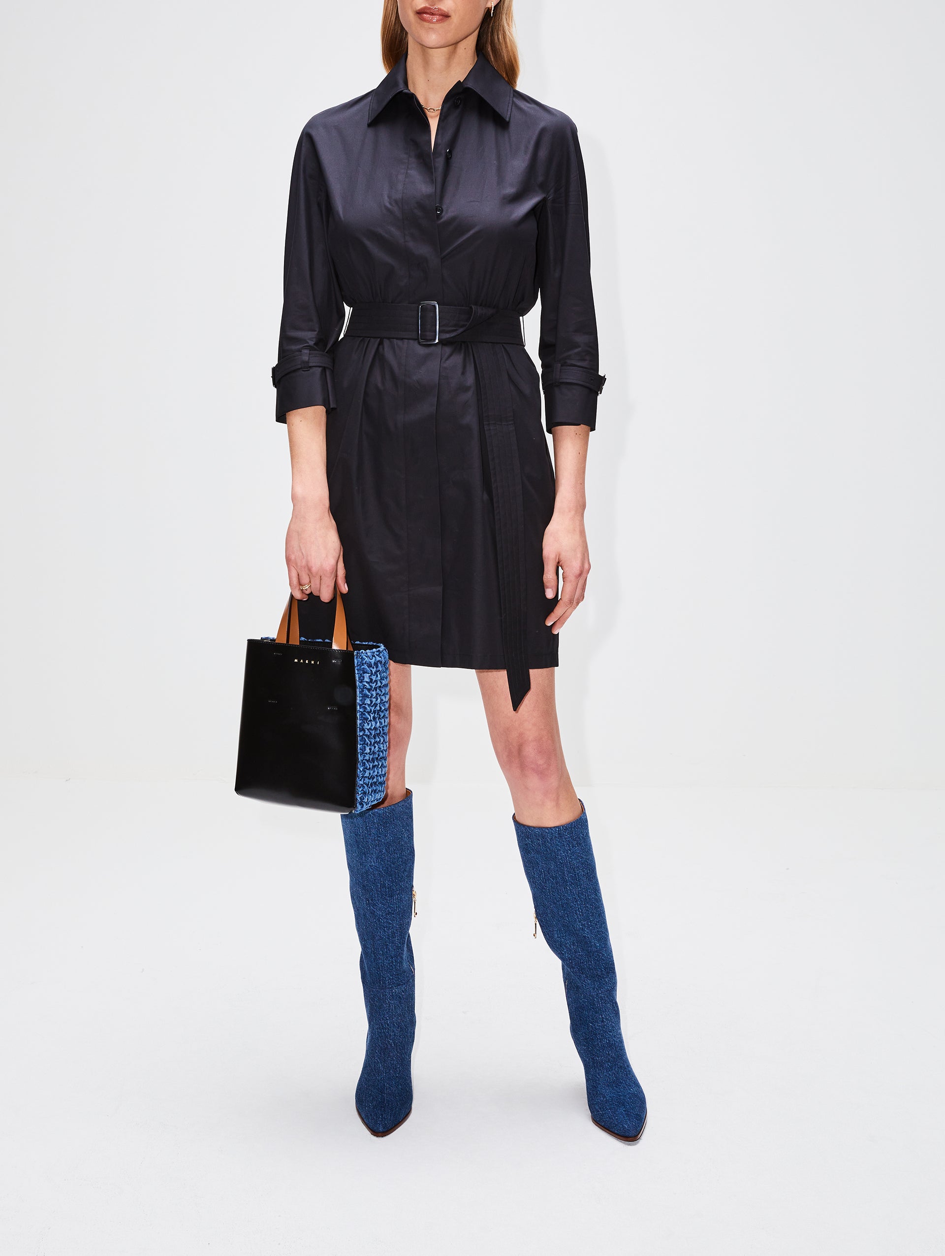 Popeline Collar Dress