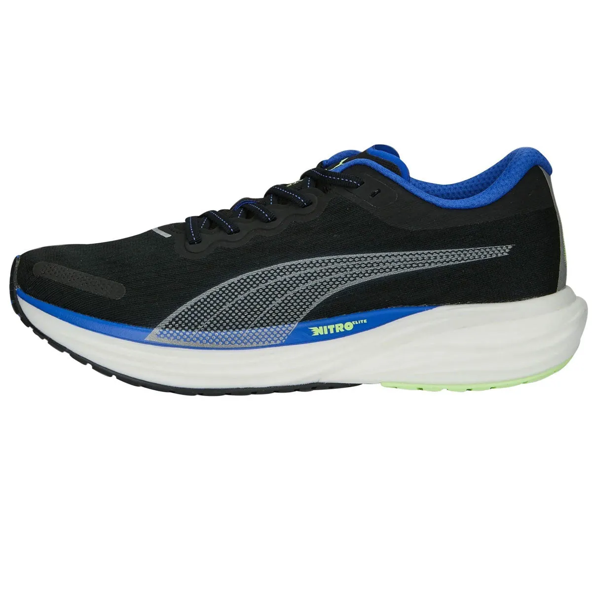 Puma Deviate Nitro 2 Running Shoes - Mens - Puma Black/Royal Sapphire/Fizzy Lime