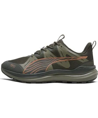 PUMA Reflect Lite Trail PTX Running Shoes in Dark Olive/Olive/Maple Syrup