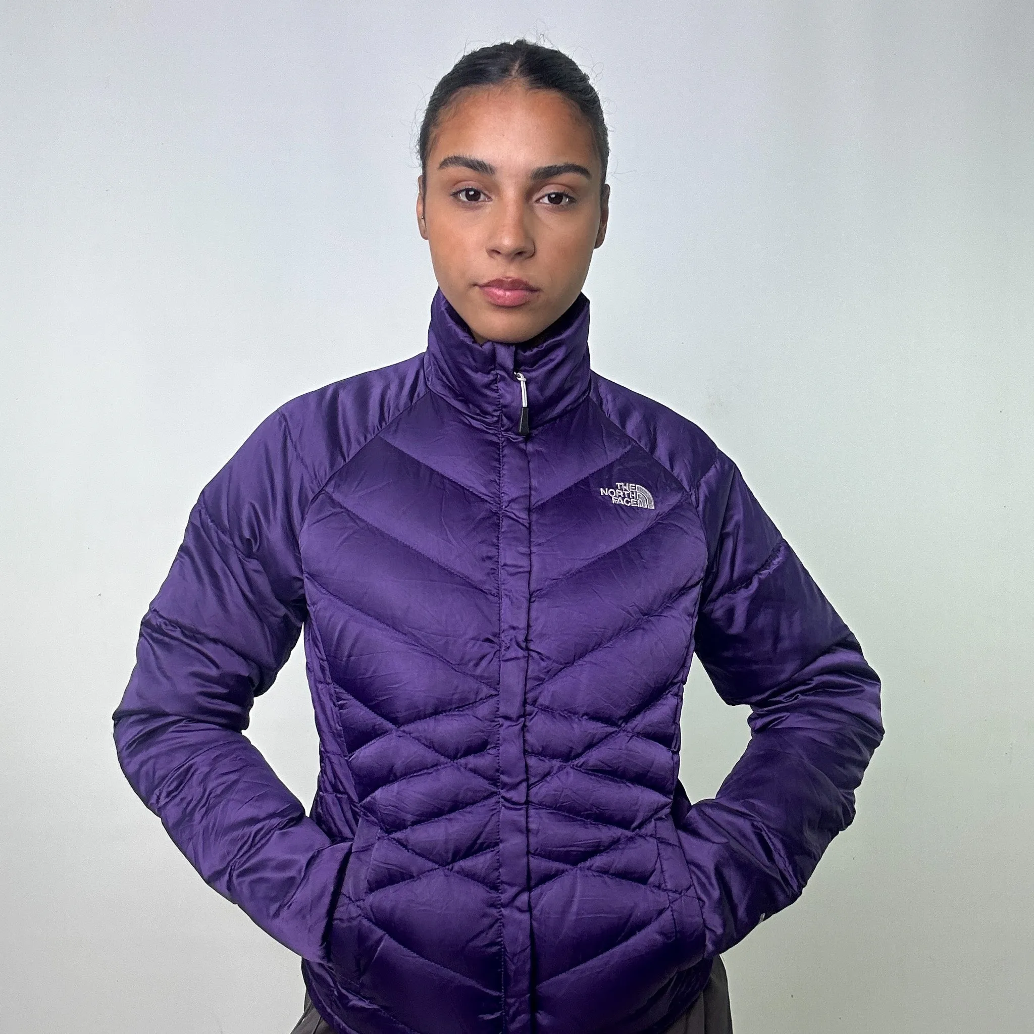 Purple y2ks The North Face 550 Series Puffer Jacket Coat (S)