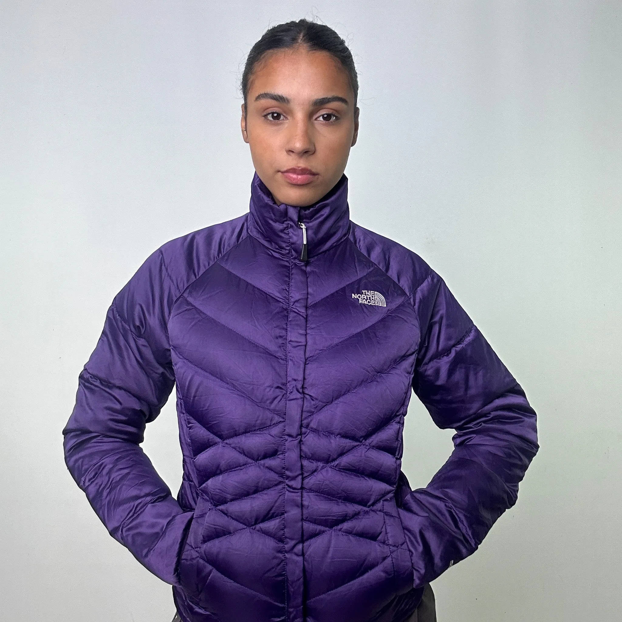 Purple y2ks The North Face 550 Series Puffer Jacket Coat (S)