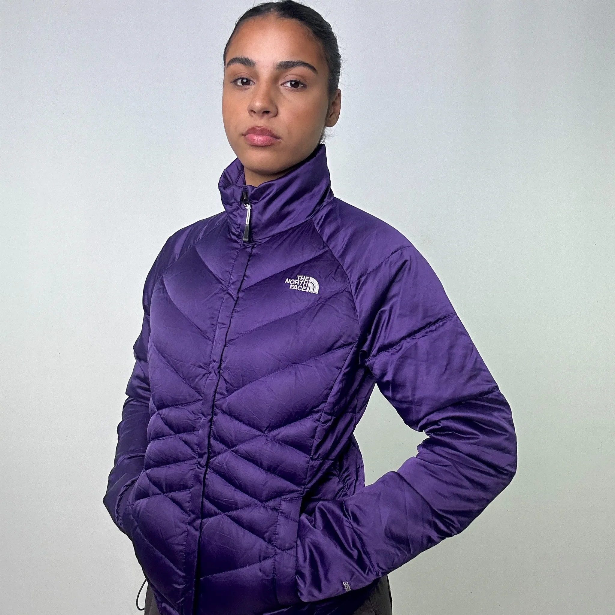 Purple y2ks The North Face 550 Series Puffer Jacket Coat (S)