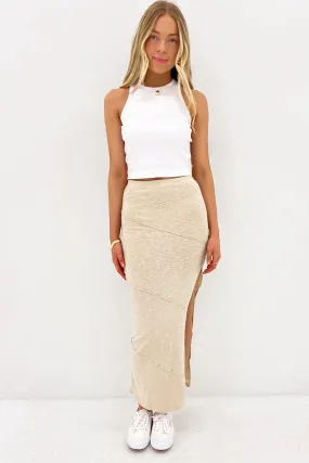 Quinlan Midi Skirt Beige