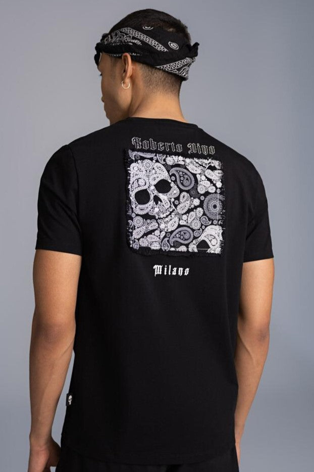 ROBERTO VINO Skull T-shirt (BLACK)