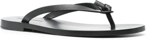 Saint Laurent Laguna leather flip-flops Black