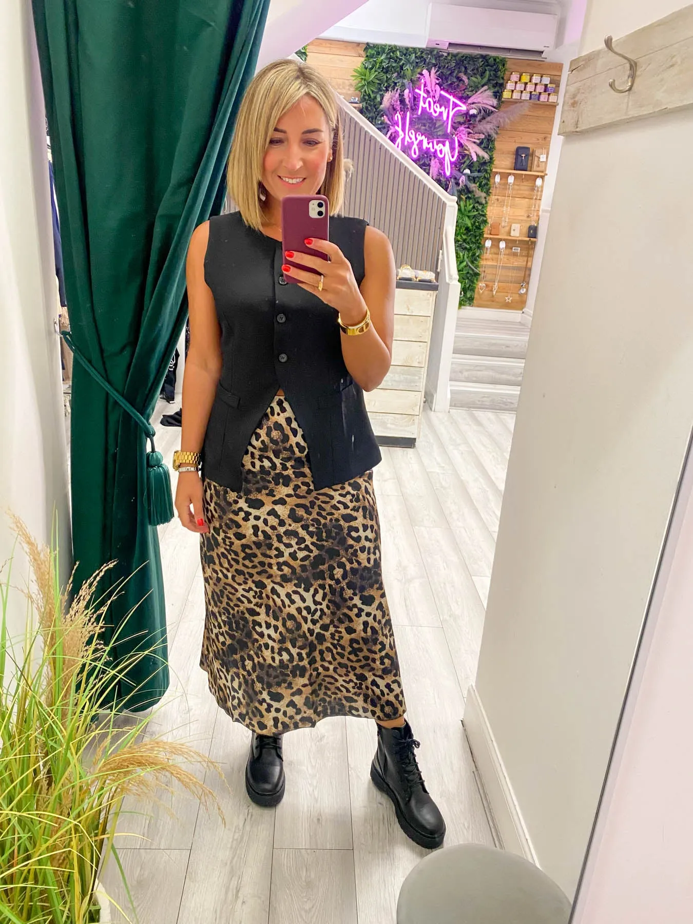 Sasha Leopard Skirt