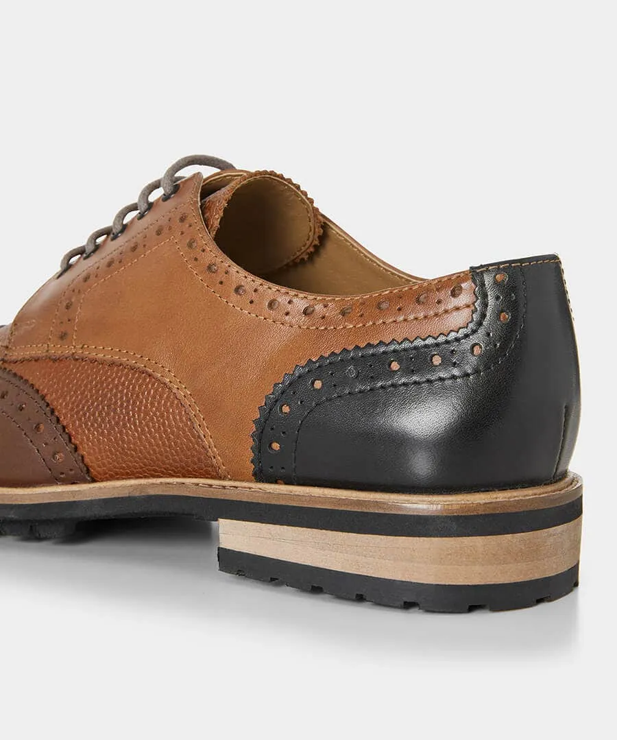 Savile Mixed Leather Brogues