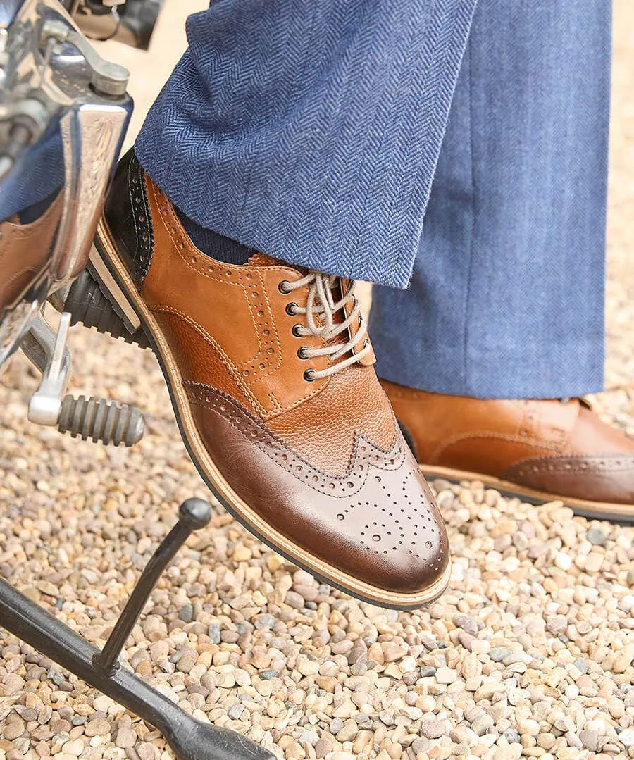 Savile Mixed Leather Brogues