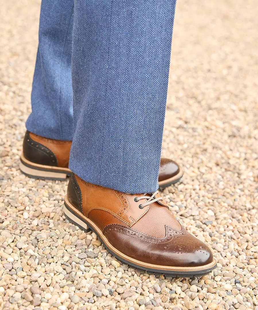 Savile Mixed Leather Brogues