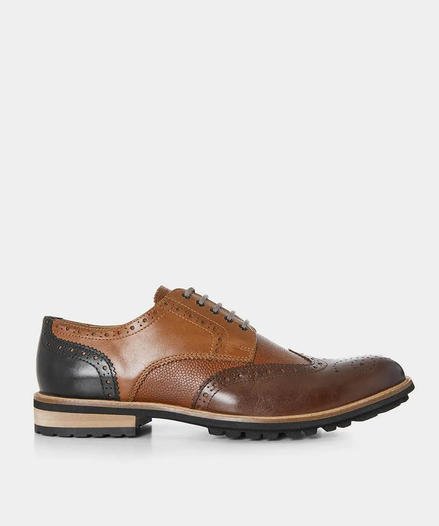 Savile Mixed Leather Brogues