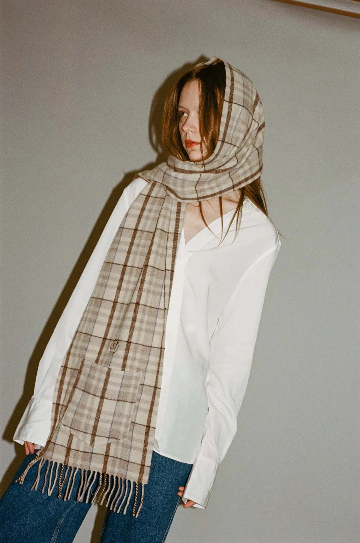 Schatter Scarf - Brown Check